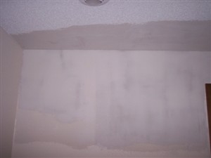 Picture of water damaged drywall repaired by Waddill Services, LLC in Des Moines, Iowa 3