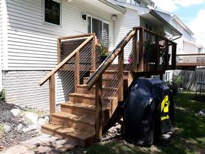 Picture of deck cable railing by Waddill Services, LLC in Des Moines, Iowa 7
