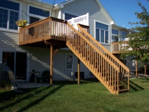 Picture of deck refinished by Waddill Services, LLC in Des Moines, Iowa 1