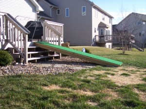 Picture of ramp for handicapped dog built by Waddill Services, LLC in Des Moines, Iowa 3
