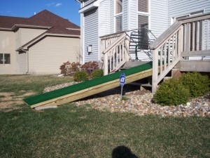 Picture of ramp for handicapped dog built by Waddill Services, LLC in Des Moines, Iowa 4