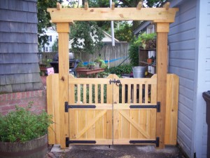 Picture of custom arbor with gates constructed by Waddill Services, LLC in Des Moines, Iowa 3