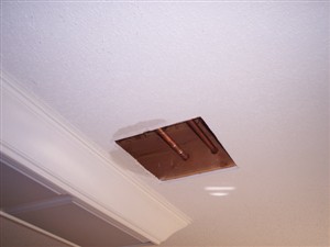 Picture of kitchen ceiling repaired by Waddill Services, LLC in Des Moines, Iowa 1