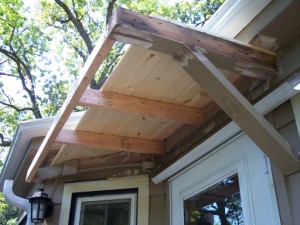 Picture of porch overhang repair by Waddill Services, LLC in Des Moines, Iowa 5
