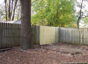 Picture of wood fence repaired by Waddill Services, LLC in Des Moines, Iowa